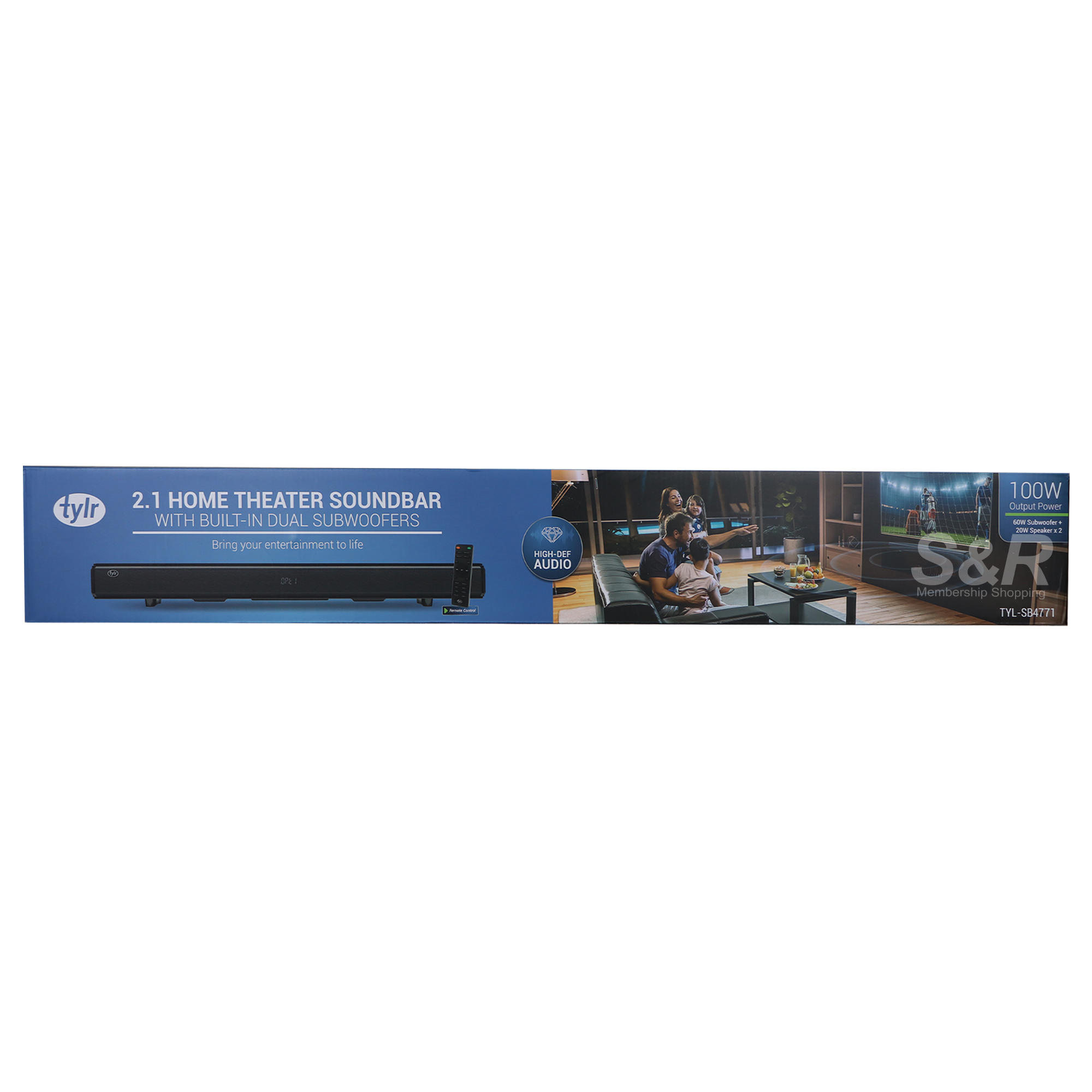 Tylr 2.1 Home Theatre Soundbar TYL-SB4771 Tylr 2.1 Home Theatre Soundbar TYL-SB4771